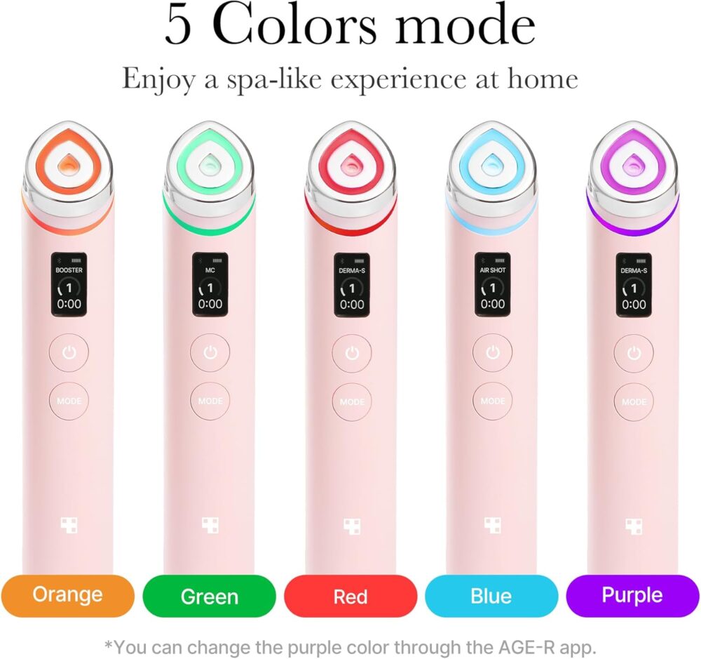 Medicube Age-R Booster Pro Pink | 6-in-1 Real Glass Glow Beauty Massager | Looking Glass Skin | Korean Skin Care - Image 2