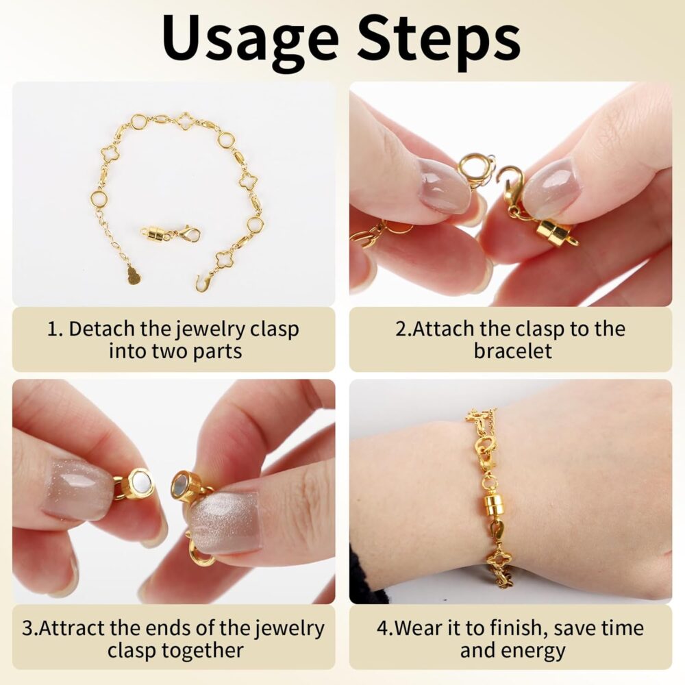 Necklace Layering Clasps, 3Pcs Layered 18k Gold Necklaces for Women, Necklace Separator for Layering, Jewelry Clasps for Necklaces - Image 3