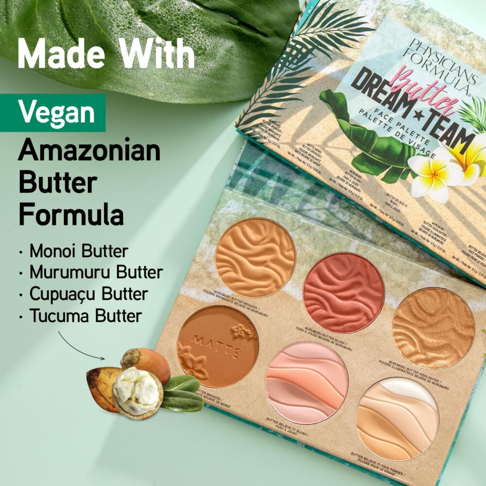 Physicians Formula Butter Dream Team Palette Makeup Gift Set, Bronzer, Blush, Face Powder, Dermatologist Approved - Image 4