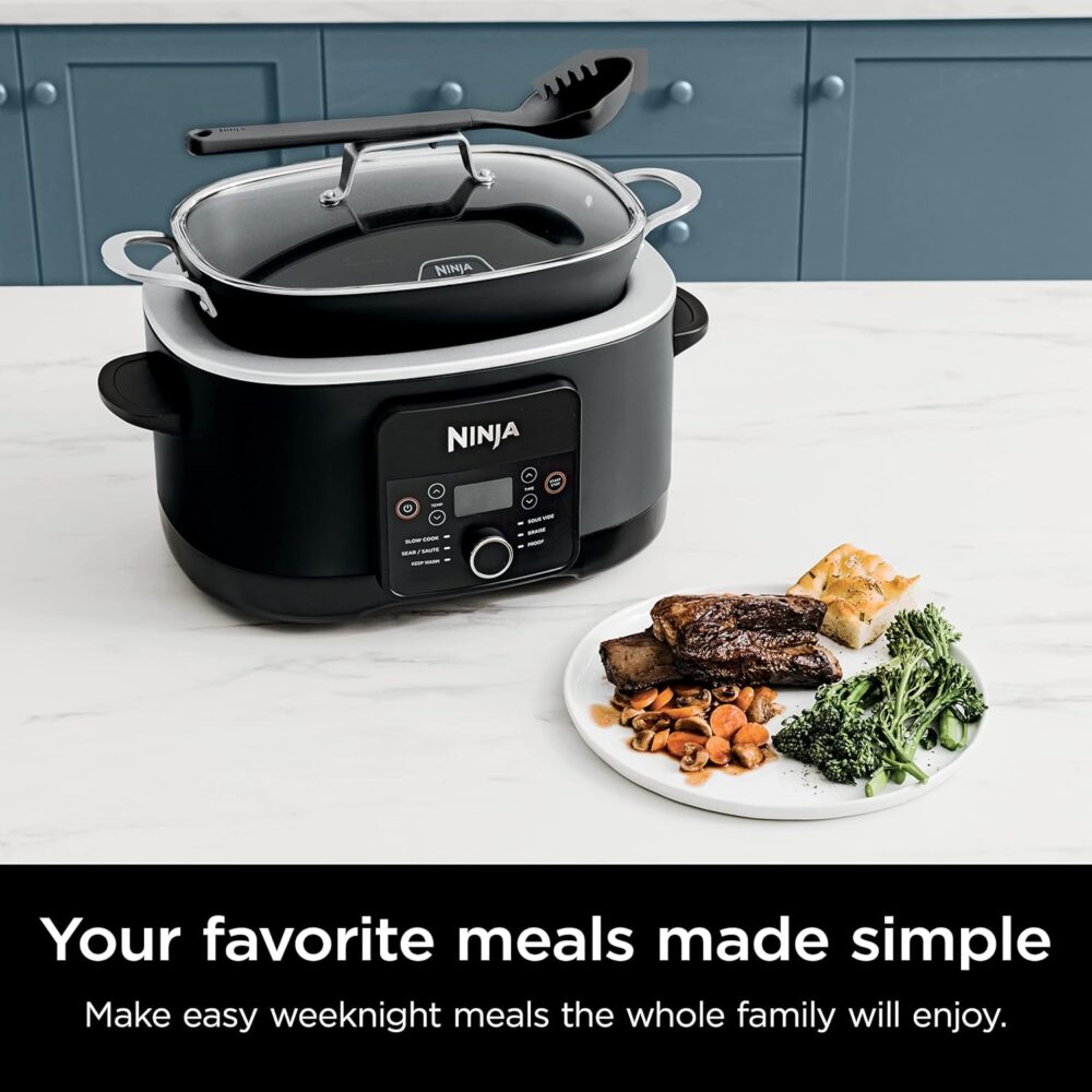 Ninja MC1010 Foodi PossibleCooker PLUS - Sous Vide & Proof 6-in-1 Multi-Cooker, with 8.5 Quarts, Slow Cooker, Dutch Oven & More, Glass Lid & Integrated Spoon, Nonstick, Oven Safe Pot to 500°F, Black - Image 10