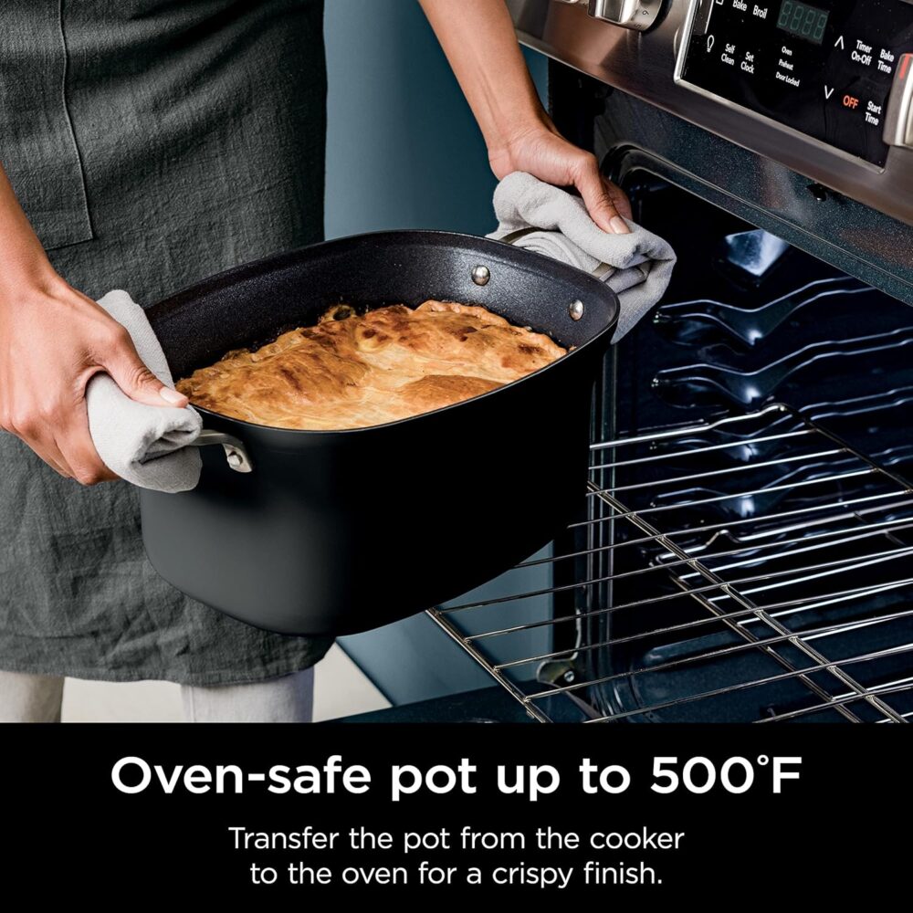 Ninja MC1010 Foodi PossibleCooker PLUS - Sous Vide & Proof 6-in-1 Multi-Cooker, with 8.5 Quarts, Slow Cooker, Dutch Oven & More, Glass Lid & Integrated Spoon, Nonstick, Oven Safe Pot to 500°F, Black - Image 9