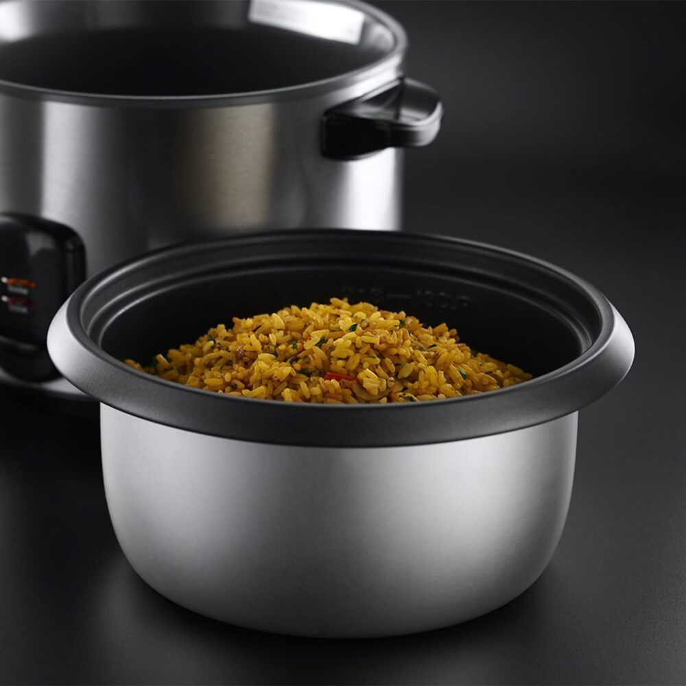 Electric Rice Cooker & Steamer - 1.8L (10 cup) Keep warm function, Removable non stick bowl, Easy to clean, Steamer basket, measuring cup & spoon inc, Energy saving, 700W, 19750 - Image 7
