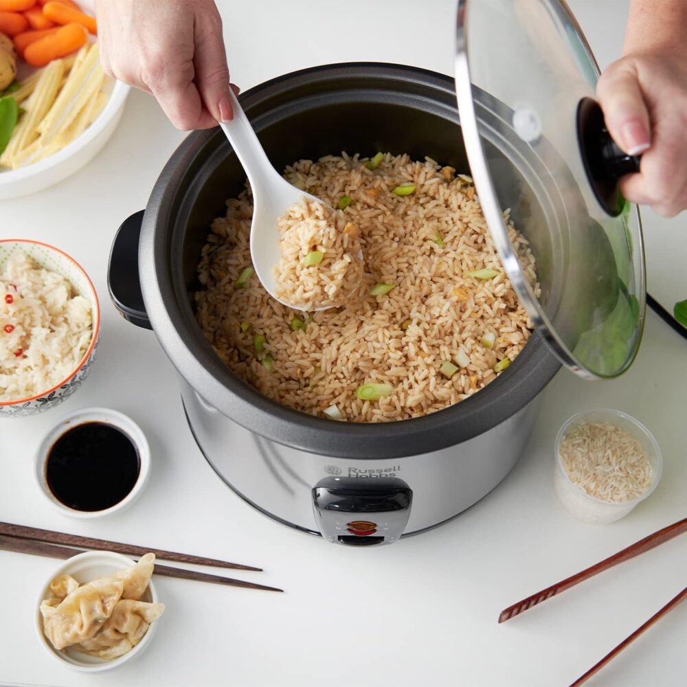 Electric Rice Cooker & Steamer - 1.8L (10 cup) Keep warm function, Removable non stick bowl, Easy to clean, Steamer basket, measuring cup & spoon inc, Energy saving, 700W, 19750 - Image 2
