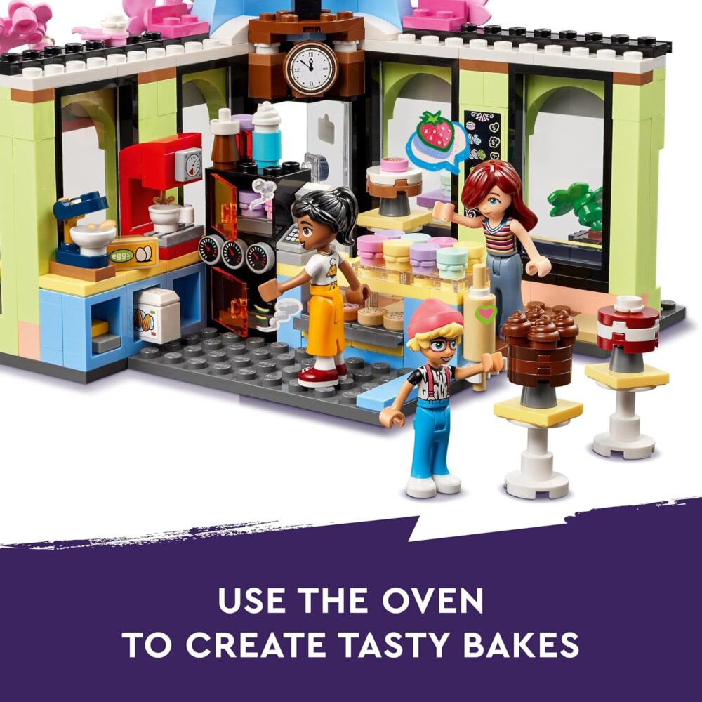 Friends Heartlake City Café Toy for Kids, Bakery Building Set, Birthday Gift Idea for 6 Plus Year Old Girls and Boys, with 3 Mini-Dolls and a Dog Figure 42618 - Image 5