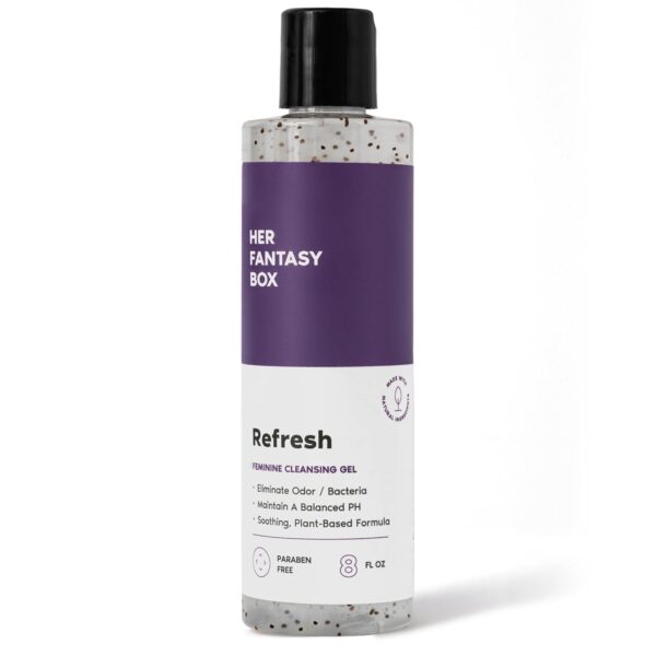 Her Fantasy Box | Refresh pH Balancing Shower Gel - Natural Feminine Hygiene Solution for Gentle Cleansing, Odor Control, and Skin Nourishment - pH-Balanced Formula for All Skin Types (8 oz)