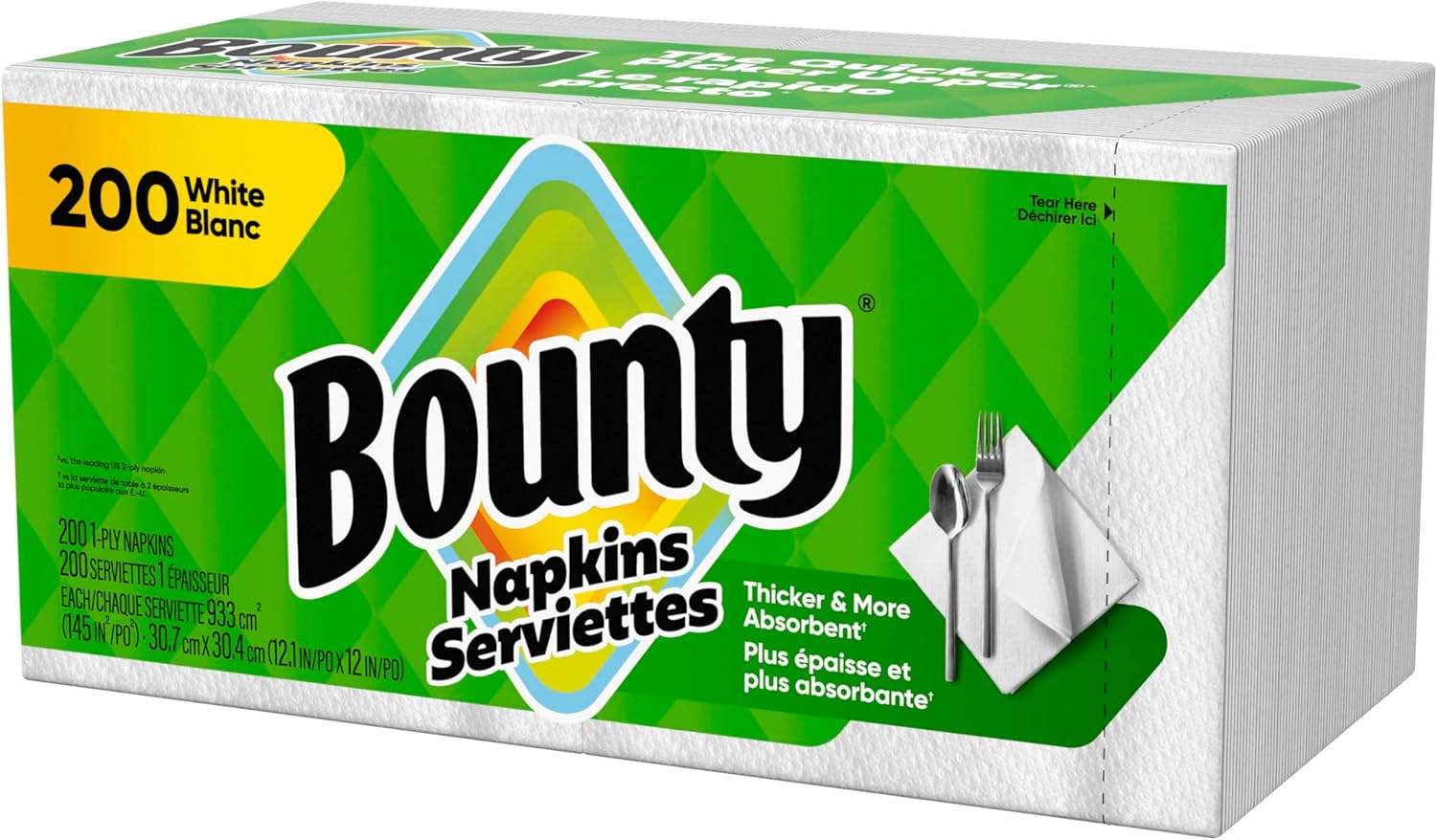 Bounty Paper Napkins, White, 200 Count, Packaging may vary - Image 10