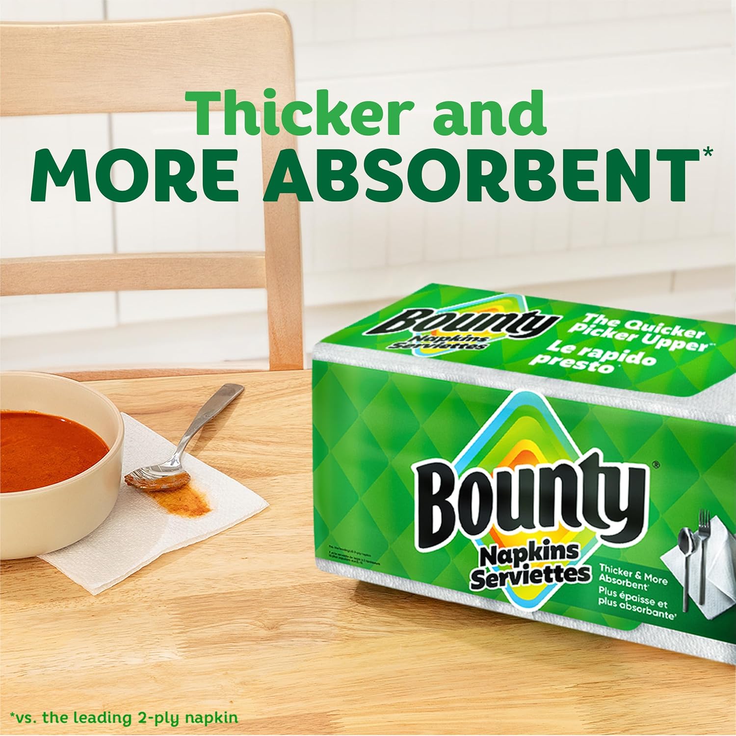 Bounty Paper Napkins, White, 200 Count, Packaging may vary - Image 4