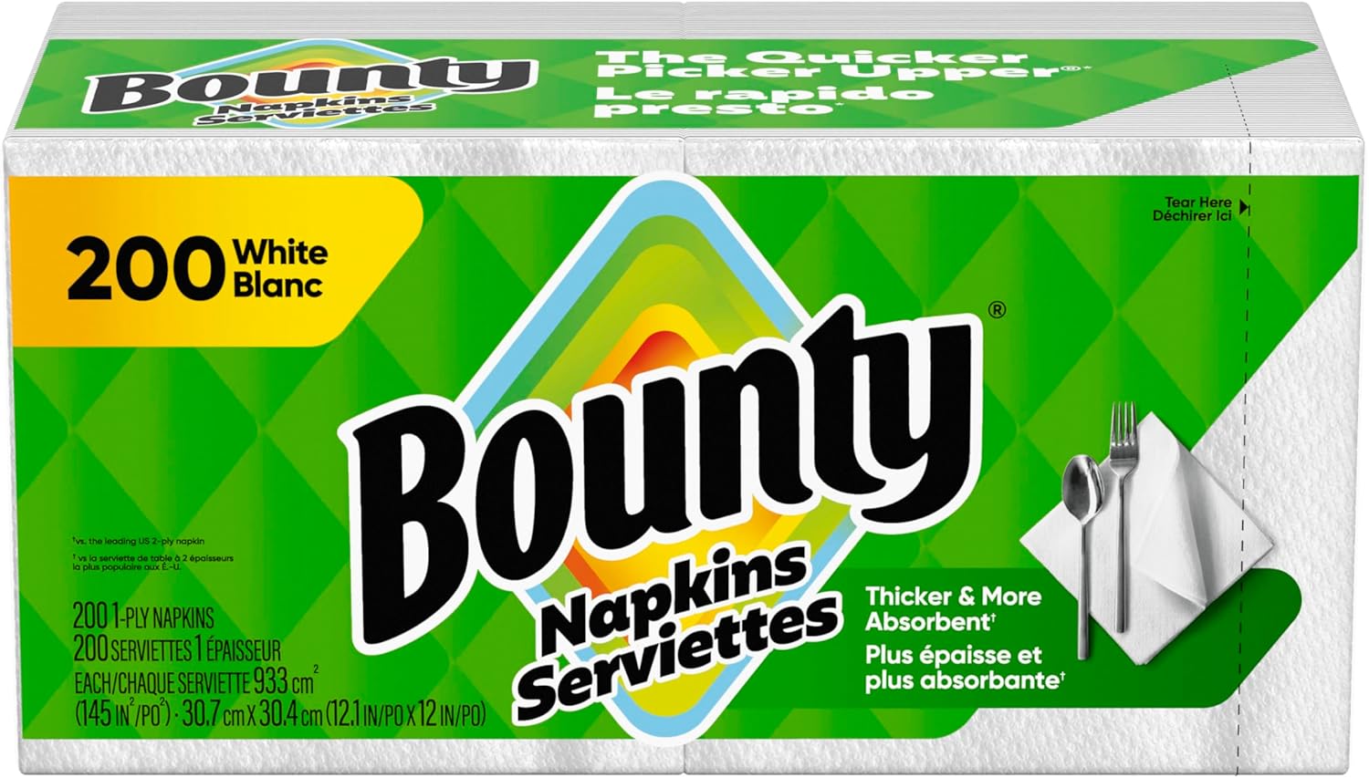 Bounty Paper Napkins, White, 200 Count, Packaging may vary - Image 9