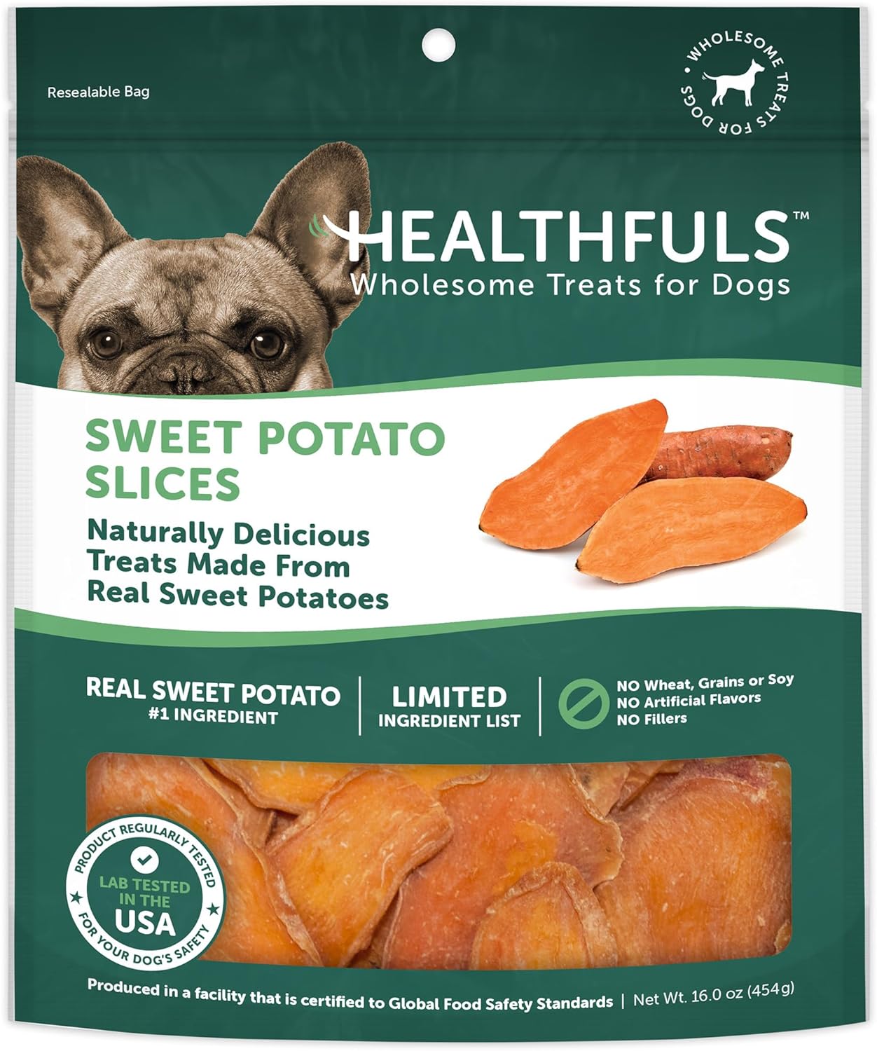 Healthfuls Sweet Potato Slices Dog Treats, 16oz